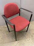 Used Comet Stack Chair With Arm Rests - Red Fabric - ITEM #:175068 - Img 1 of 5