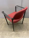 Used Comet Stack Chair With Arm Rests - Red Fabric - ITEM #:175068 - Img 3 of 5