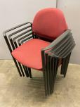 Used Comet Stack Chair With Arm Rests - Red Fabric - ITEM #:175068 - Img 5 of 5