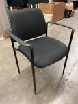 Used Stacking Chairs - Black Fabric And Frame - ITEM #:175072 - Img 1 of 4