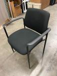 Used Stacking Chairs - Black Fabric And Frame - ITEM #:175072 - Img 2 of 4