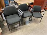 Used Stacking Chairs - Black Fabric And Frame - ITEM #:175072 - Img 4 of 4
