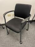 Used 2904 Stacking Chairs With Casters - Black Fabric - ITEM #:175074 - Img 2 of 5