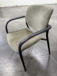 Used Stacking Chairs - Green Fabric - Black Frame - ITEM #:175077 - Img 4 of 5