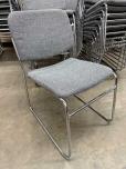 Global 2152SW Armless Stacking Guest Chair | Grey Fabric - ITEM #:175079 - Img 4 of 5