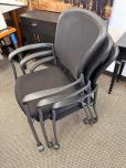 Black Mesh Back Stacking Guest Chair with Casters - ITEM #:175080 - Img 2 of 7
