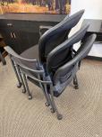 Black Mesh Back Stacking Guest Chair with Casters - ITEM #:175080 - Img 3 of 7