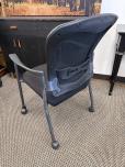 Black Mesh Back Stacking Guest Chair with Casters - ITEM #:175080 - Img 6 of 7