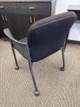 Black Fabric Stacking Guest Chair with Arms and Casters - ITEM #:175081 - Img 6 of 7