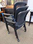 Black Mesh Back Stacking Guest Chair on Casters - ITEM #:175082 - Img 3 of 6