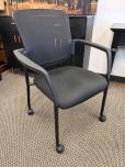 Black Mesh Back Stacking Guest Chair on Casters - ITEM #:175082 - Img 4 of 6