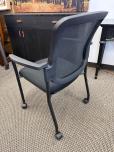 Black Mesh Back Stacking Guest Chair on Casters - ITEM #:175082 - Img 6 of 6