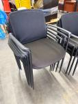 Black Stacking Guest Chair with Mesh Back - ITEM #:175083 - Img 1 of 6