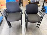 Black Stacking Guest Chair with Mesh Back - ITEM #:175083 - Img 2 of 6