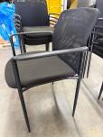Black Stacking Guest Chair with Mesh Back - ITEM #:175083 - Img 4 of 6