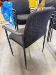 Black Stacking Guest Chair with Mesh Back - ITEM #:175083 - Img 5 of 6