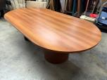 8-Foot Racetrack Conference Table with Half-Cylinder Bases - Cherry Laminate - ITEM #:195014 - Img 3 of 6