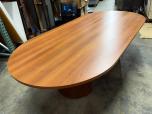 8-Foot Racetrack Conference Table with Half-Cylinder Bases - Cherry Laminate - ITEM #:195014 - Img 4 of 6