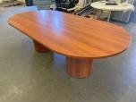 8' Racetrack Conference Table with Drum Bases - Light Cherry - ITEM #:195014 - Img 1 of 4