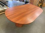 8' Racetrack Conference Table with Drum Bases - Light Cherry - ITEM #:195014 - Img 3 of 4