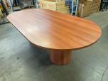 8' Racetrack Conference Table with Drum Bases - Light Cherry - ITEM #:195014 - Img 4 of 4