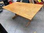 Small conference table with oak top and oak frame - ITEM #:195026 - Thumbnail image 1 of 3