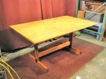 Small Conference Table With Oak Top And Oak Frame - ITEM #:195026 - Img 4 of 6