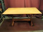 Small Conference Table With Oak Top And Oak Frame - ITEM #:195026 - Img 6 of 6