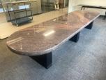 14' Granite Conference Table with Black Wood Base - ITEM #:195087 - Img 1 of 5
