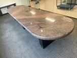 14' Granite Conference Table with Black Wood Base - ITEM #:195087 - Img 2 of 5