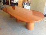 10' Racetrack Conference Table with Cylinder Bases | Light Cherry - ITEM #:195092 - Img 1 of 3