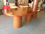 10' Racetrack Conference Table with Cylinder Bases | Light Cherry - ITEM #:195092 - Img 2 of 3