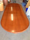 10' Racetrack Conference Table with Cylinder Bases | Light Cherry - ITEM #:195092 - Img 3 of 3