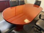 Used Conference Table - Glossy Cherry Veneer - 8FT - ITEM #:195099 - Img 5 of 5