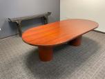 96-inch Racetrack Conference Table with Cherry Veneer Finish - ITEM #:195100 - Img 1 of 5