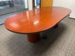 96-inch Racetrack Conference Table with Cherry Veneer Finish - ITEM #:195100 - Img 4 of 5