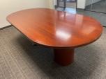 96-inch Racetrack Conference Table with Cherry Veneer Finish - ITEM #:195100 - Img 5 of 5