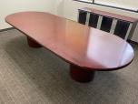 Used Conference Table - Mahogany Veneer Finish - 10FT - ITEM #:195101 - Img 1 of 4