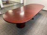 Used Conference Table - Mahogany Veneer Finish - 10FT - ITEM #:195101 - Img 2 of 4