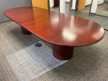 Used Conference Table - Mahogany Veneer Finish - 10FT - ITEM #:195101 - Img 3 of 4