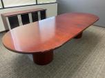 Used Conference Table - Mahogany Veneer Finish - 10FT - ITEM #:195101 - Img 4 of 4