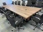 Used Conference Table - Walnut Laminate - 16FT - ITEM #:195102 - Img 4 of 6