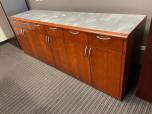 16' Conference Table and Matching Credenza Set - Brushed Aluminum & Cherry - ITEM #:195105 - Img 18 of 21