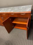 16' Conference Table and Matching Credenza Set - Brushed Aluminum & Cherry - ITEM #:195105 - Img 19 of 21
