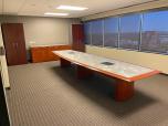 16' Conference Table and Matching Credenza Set - Brushed Aluminum & Cherry - ITEM #:195105 - Img 1 of 21