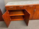 16' Conference Table and Matching Credenza Set - Brushed Aluminum & Cherry - ITEM #:195105 - Img 21 of 21