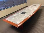 16' Conference Table and Matching Credenza Set - Brushed Aluminum & Cherry - ITEM #:195105 - Img 5 of 21