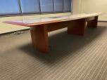 16' Conference Table and Matching Credenza Set - Brushed Aluminum & Cherry - ITEM #:195105 - Img 6 of 21