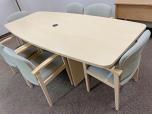 8' Boat Shaped Conference Table, Maple Laminate - ITEM #:195108 - Img 5 of 6