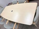 8' Boat Shaped Conference Table, Maple Laminate - ITEM #:195108 - Img 6 of 6